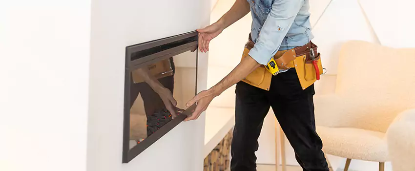 Metal Fireplace Installation in Pecan Estates, Texas
