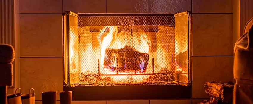Mendota Hearth Landscape Fireplace Installation in High Point Estates, Texas