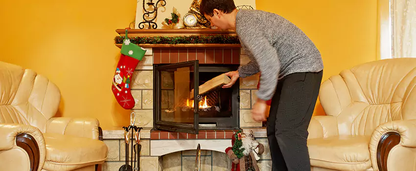 Rusted Metal Fireplace Restoration in High Point Estates, Texas